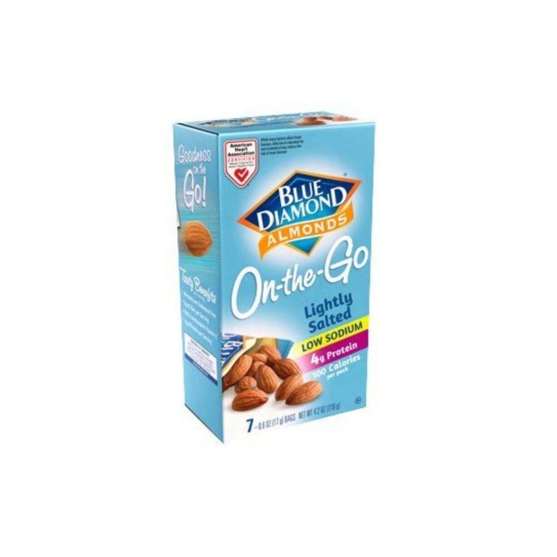 Blue Diamond Lightly Salted Almonds 100 Calorie Bags (Case Of 6)