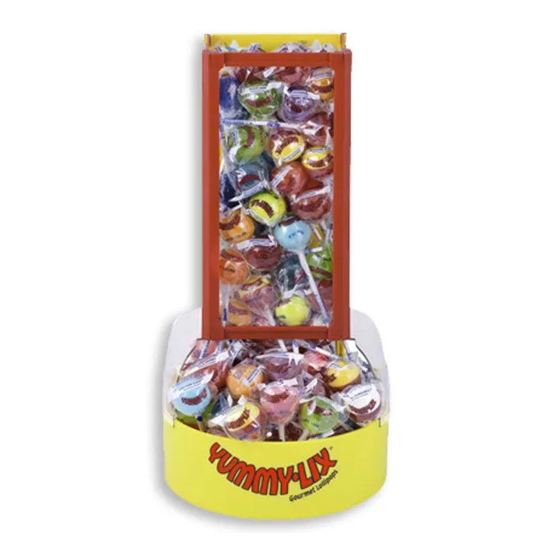 Yummy Lix Assorted Lollipops: 160-Piece Display