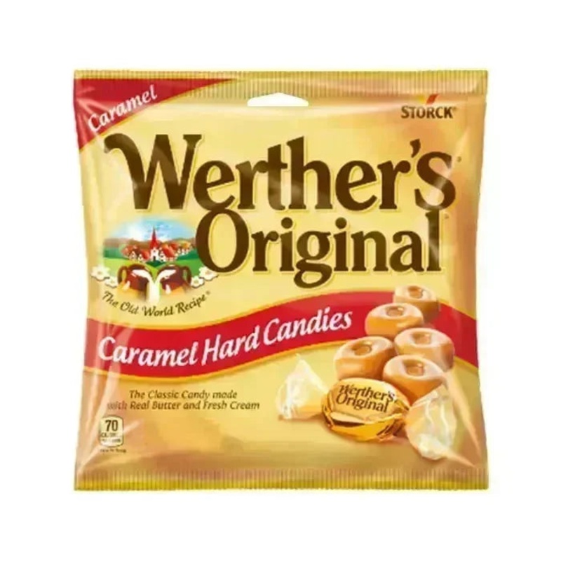 Werther's Original Caramel Hard Candy 2.65-Ounce Peg Bags: 12-Piece Case