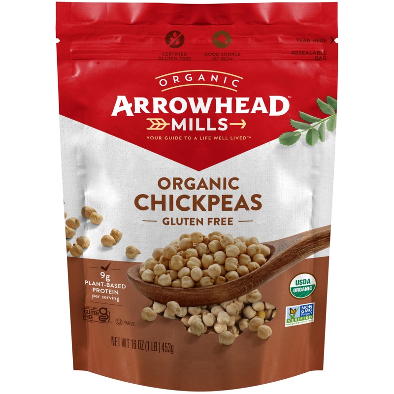 Arrowhead Mills Organic Chickpeas (Garbanzo), 16 Oz Bag