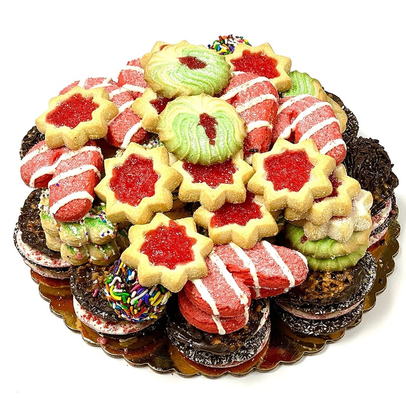 Best Cookies - 4 Lb. Gourmet Christmas Cookies Platter With 100+ Cookies, Christmas Gift Baskets, Christmas Basket Of Assortment