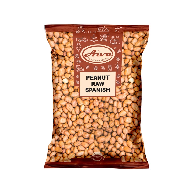 Aiva Raw Spanish Peanuts (5 Lb) Bulk - Whole Unsalted Peanuts For Snacking, Cooking, And Baking | Product Of Usa | Spanish Premi