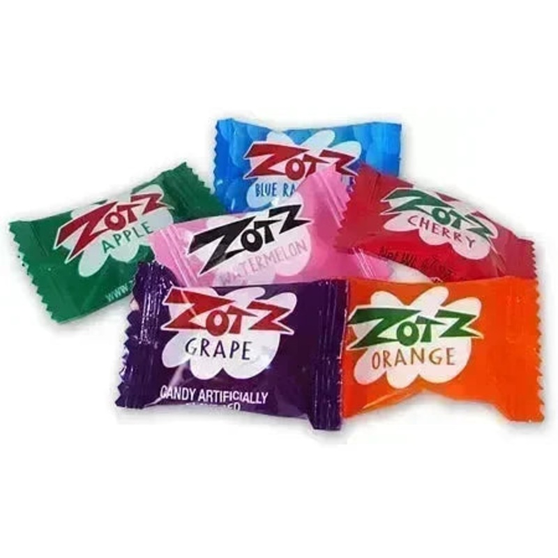 Assorted Zotz Sour Fizz Candy: 15-Pound Case