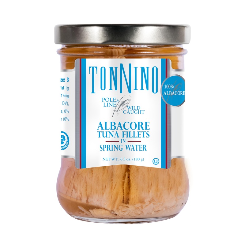 Tonnino Tuna Fish Albacore - Spring Water - Pack Of 6 - Alternative To Salmon - Protein Snacks - Ready To Eat Meals
