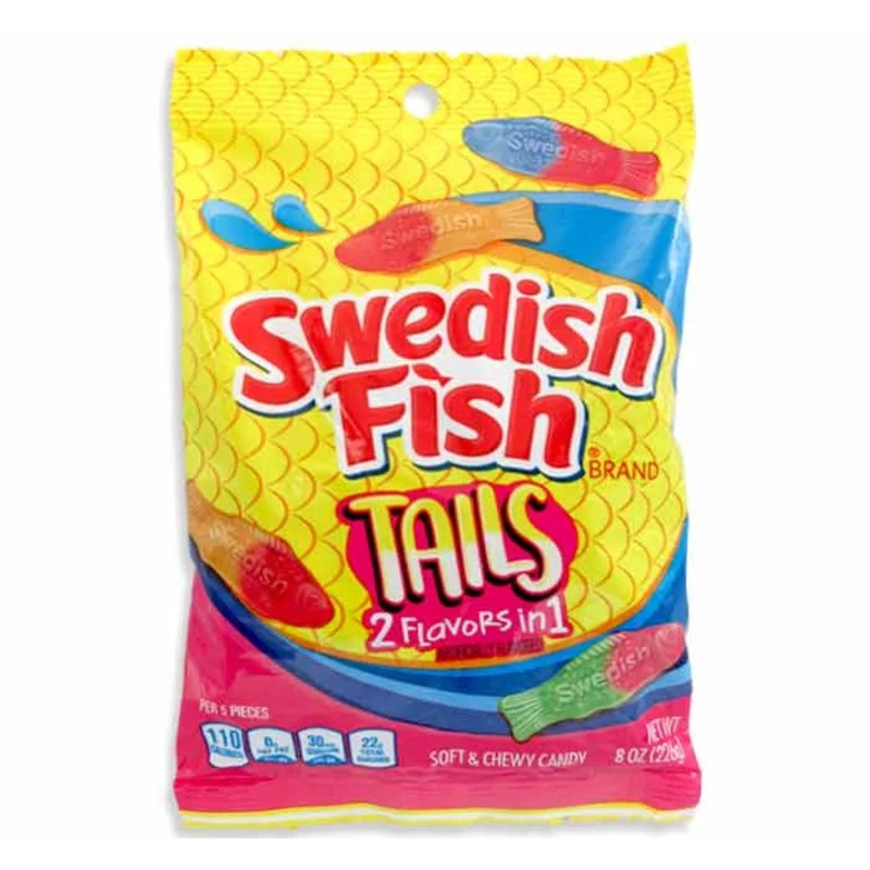 Assorted Swedish Fish Tails: 12-Piece Case