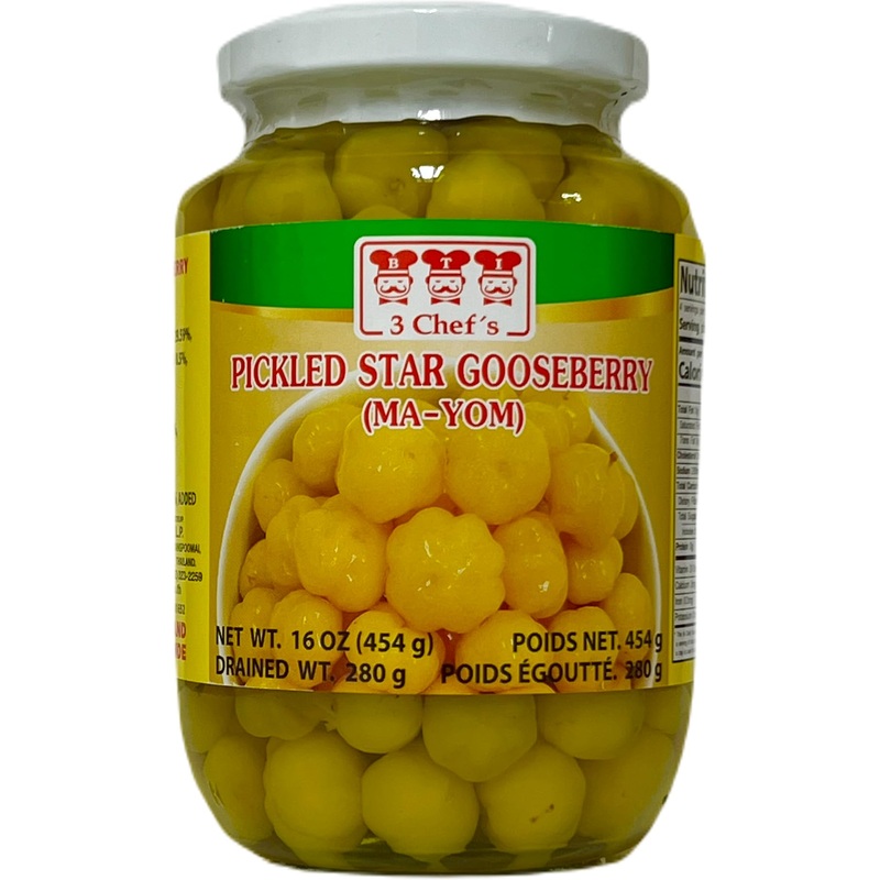 3 Chef'S Pickled Star Gooseberry (Ma-Yom), With Pits,16 Oz