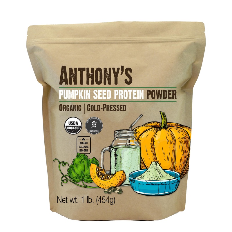Anthony'S Organic Pumpkin Seed Protein Powder, 1Lb, Gluten Free, Non Gmo, Unflavored, Plant-Based Protein