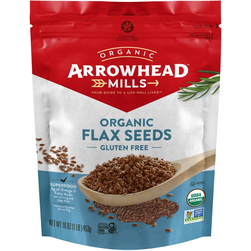 Arrowhead Mills Organic Flax Seeds, 16 Oz Bag (Pack Of 6)