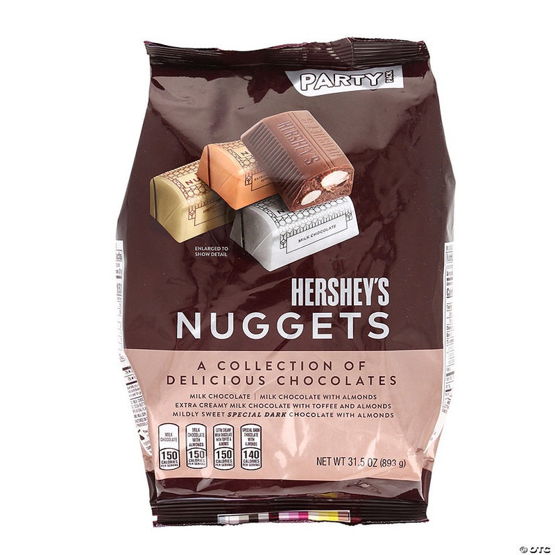31 oz. Hersheys Chocolate Nuggets Candy Assortment - 100 Pc.