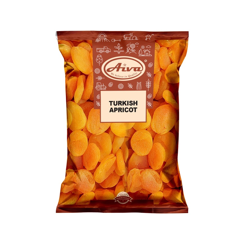 Aiva Turkish Apricot Large - 2 Lb Bulk Bag, Premium Dried Apricots For Snacking & Baking