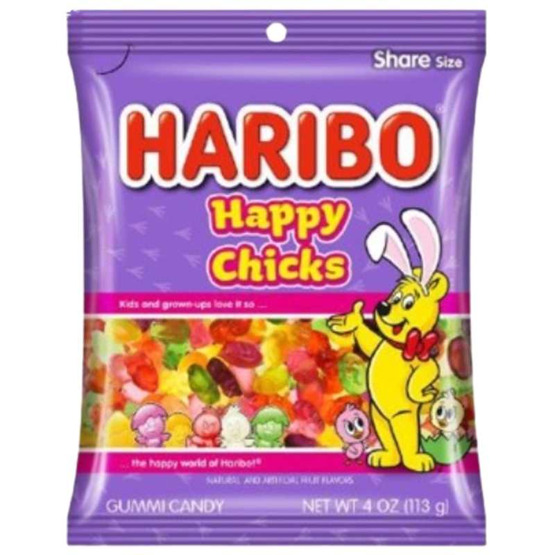 Haribo Happy Chicks Gummi Candy 4 oz. Bag