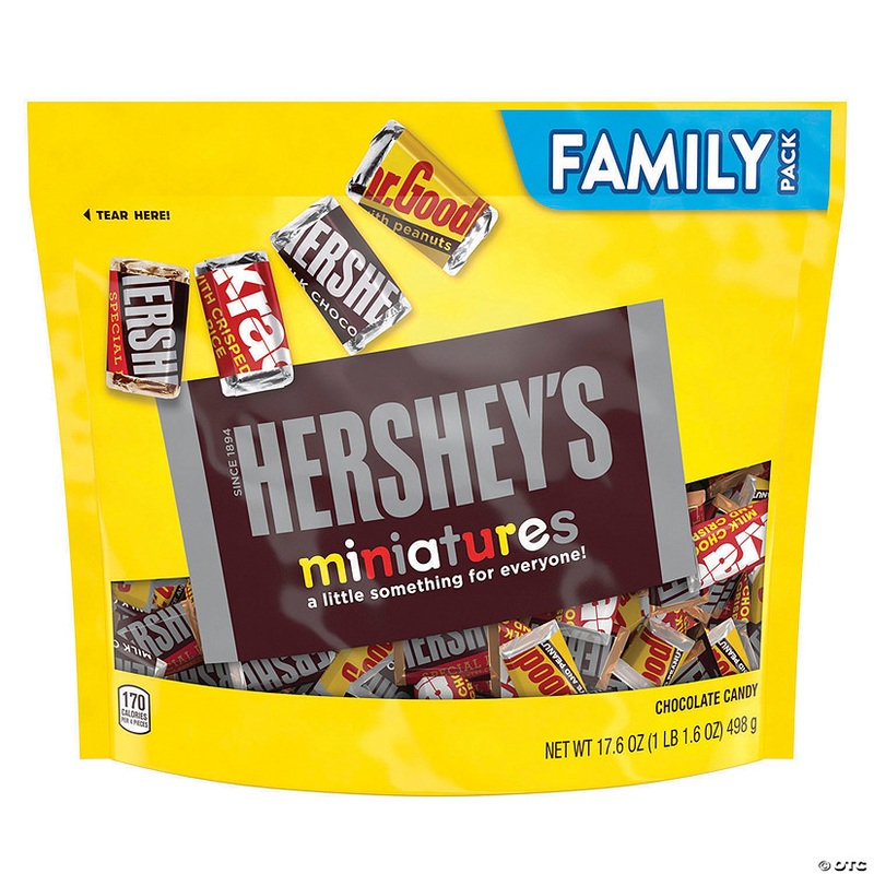 HERSHEY'S Miniatures Chocolate Candy Assortment, Family Size 17.6 oz