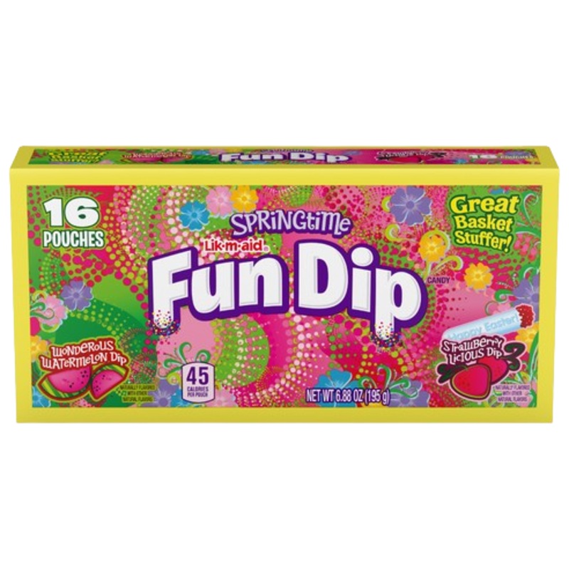 Lik-m-aid Springtime Fun Dip 16 Count 6.88 oz. Box