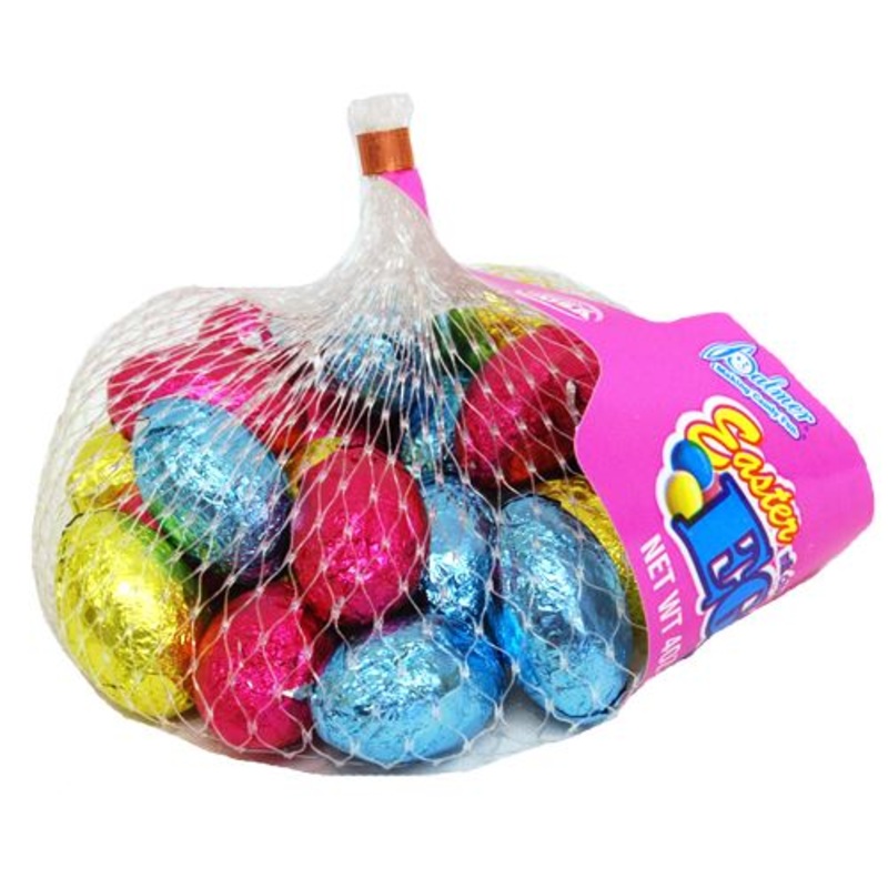 Palmer Pastel Foiled Chocolate Eggs - 4-oz. Mesh Bag