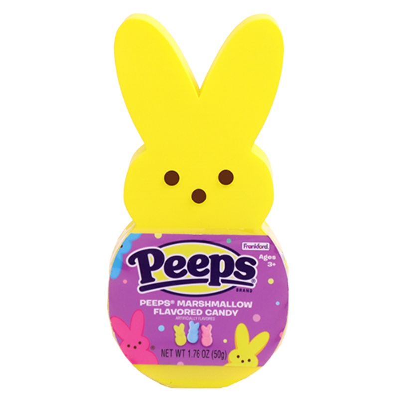 Peeps Marshmallow Flavored Candy Bunny Container 1.76 oz.