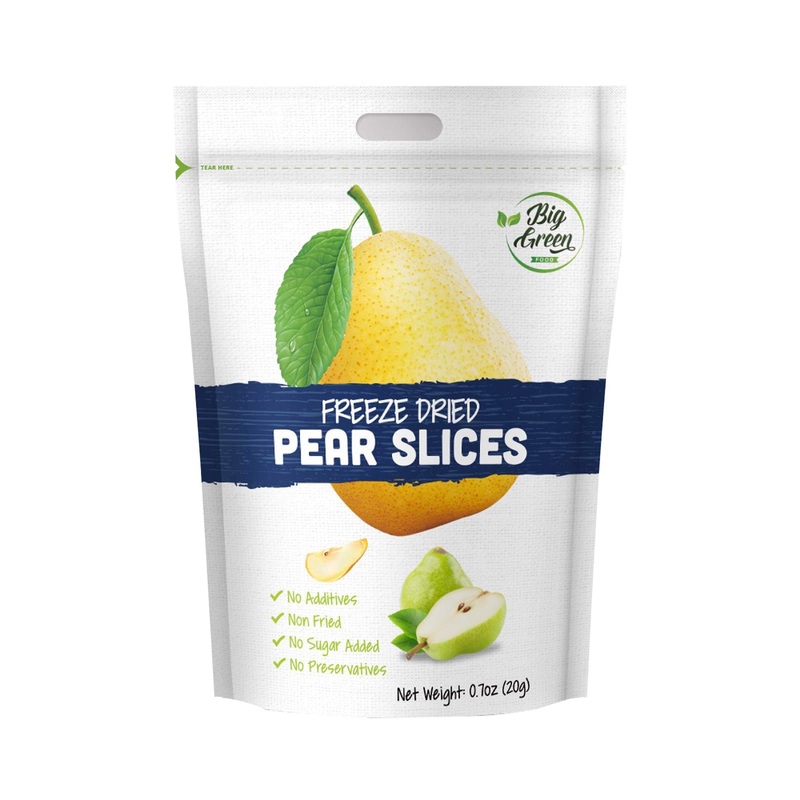 Big Green Freeze Dried Fruit Slice-Pear Slices
