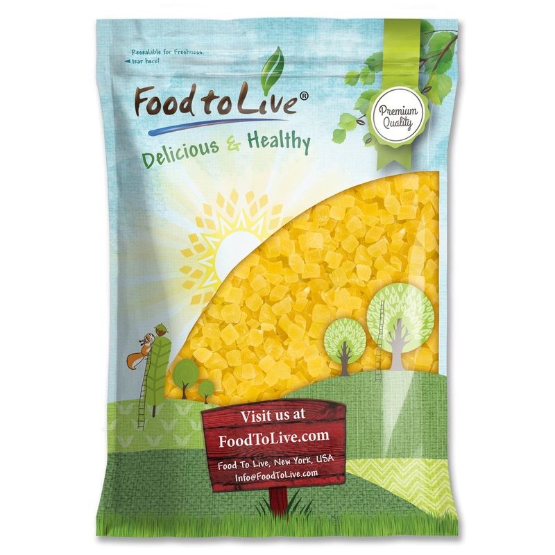Food To Live Dried Diced Pineapple, 10 Pounds Raw, Vegan, Sweetened, Unsulfured, Bulk, Great For Culinary Use And Baking