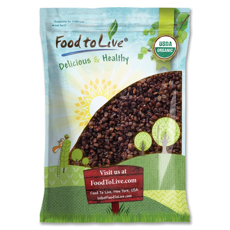Food To Live Imported Organic Raisins, 12 Pounds - Sun Dried Thompson Seedless Select Grapes, Non-Gmo, Raw, No Sugar Added, Pest