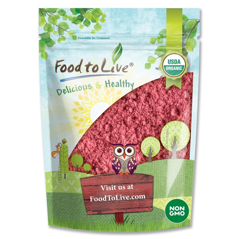 Food To Live Organic Strawberry Powder, 6 Ounces - Non-Gmo, Freeze-Dried, 100% Pure, No Additives, Vegan, Bulk. Easy To Mix. Ric