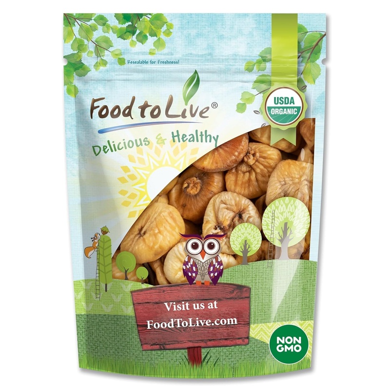 Food To Live Organic Turkish Smyrna Figs, 4 Pounds - Non-Gmo, Sun-Dried, Unsulfured, No Added Sugar, Kosher, Vegan, Bulk