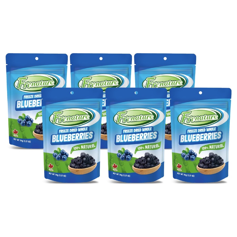 Frenature Freeze Dried Blueberry, Canada Top Grade Dried Blueberries No Sugar Added, 100% Natural Freeze Dried Fruit, Healthy Sn