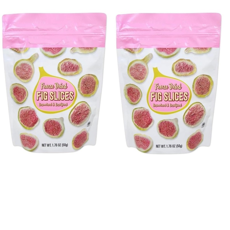 Generic Trader Joe'S Freeze-Dried Fig Slices Unsweetened & Unsulfured 1.76Oz/50G (Pack Of 2), Small