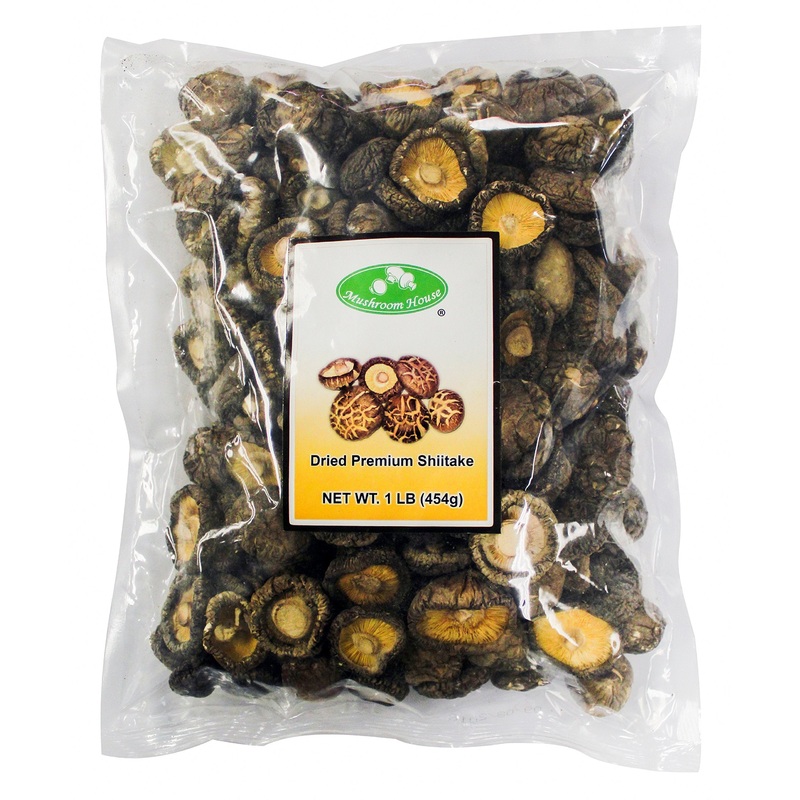 Mushroom House Dried Mushrooms, Shiitake, 4-6 Cm, 1 Pound