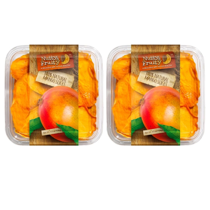 Nutty & Fruity Dried Mangos Slices, 4.5 Oz - Pack Of 2 By Lyza'S Sweets & Treats