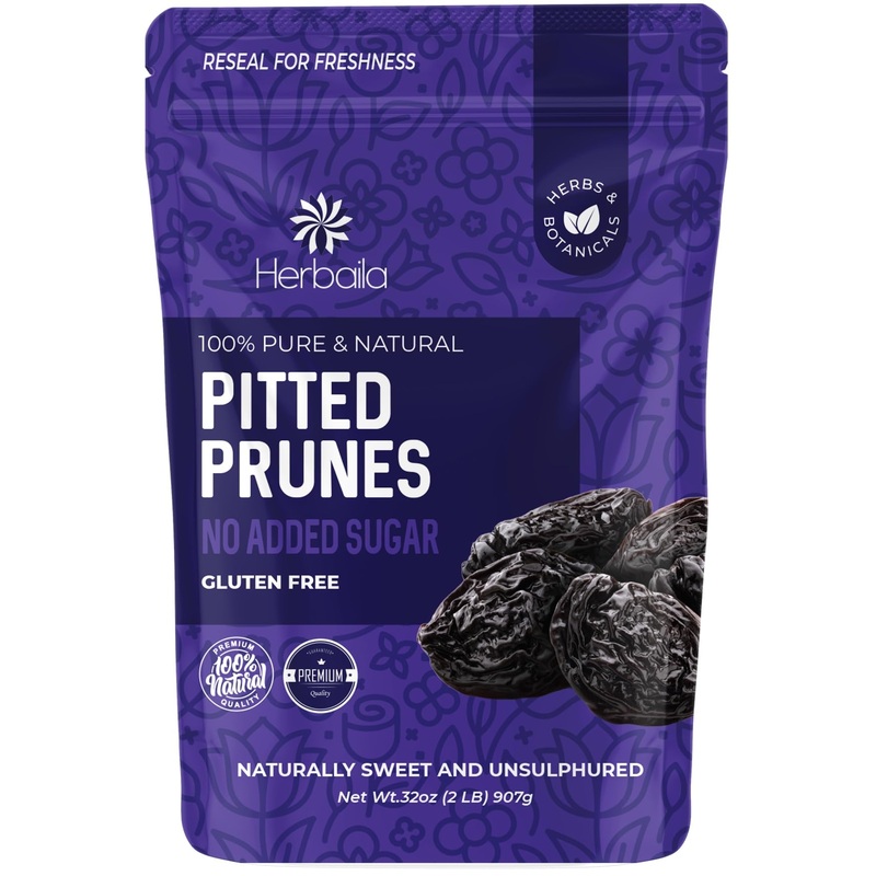 Prunes Pitted Unsweetened 2Lbs, Dried Prunes For Constipation, Dried Plums Pitted Prunes, Naturally Sweet And Unsulphured, Dried