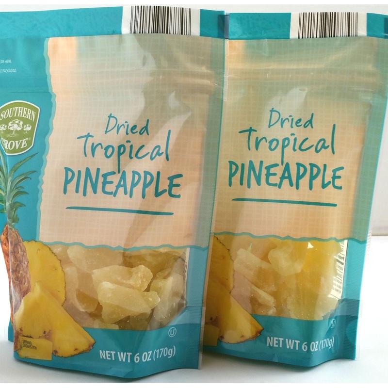 Southern Grove - Dried Tropical Pinapple - Net Wt. 6 Oz. (170G) - Two (2) Pack