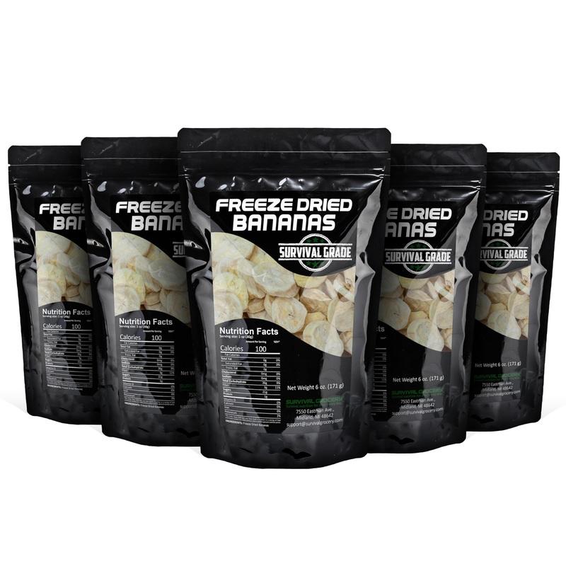 Survival Grocery - Freeze Dried Bananas (30 Oz./5 Bags)