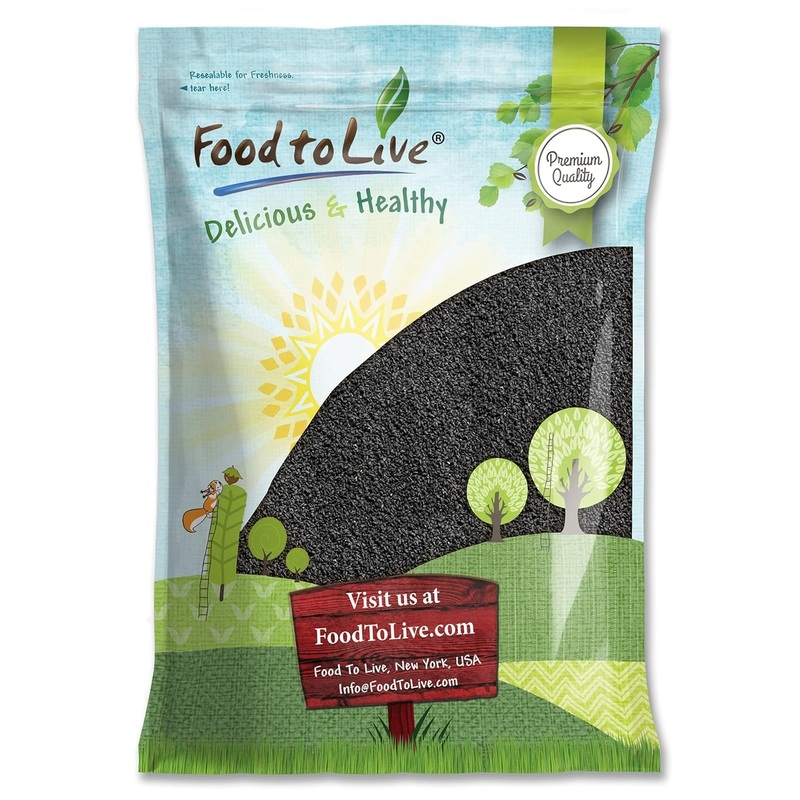 Food To Live - Black Cumin Seeds, 8 Pounds - Whole Raw Seeds, Bulk Spice, Vegan. High In Iron, Calcium And Magnesium. Pairs Well