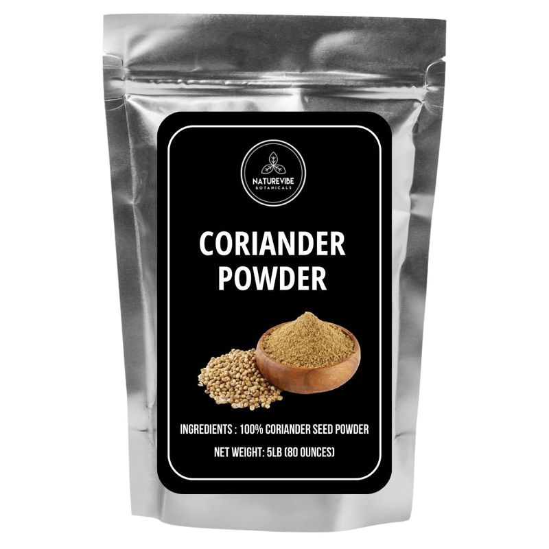 Naturevibe Botanicals Coriander Seed Powder - 5Lbs - Coriandrum Sativum | Raw, Gluten-Free & Non-Gmo | Rich Amount Of Minerals |