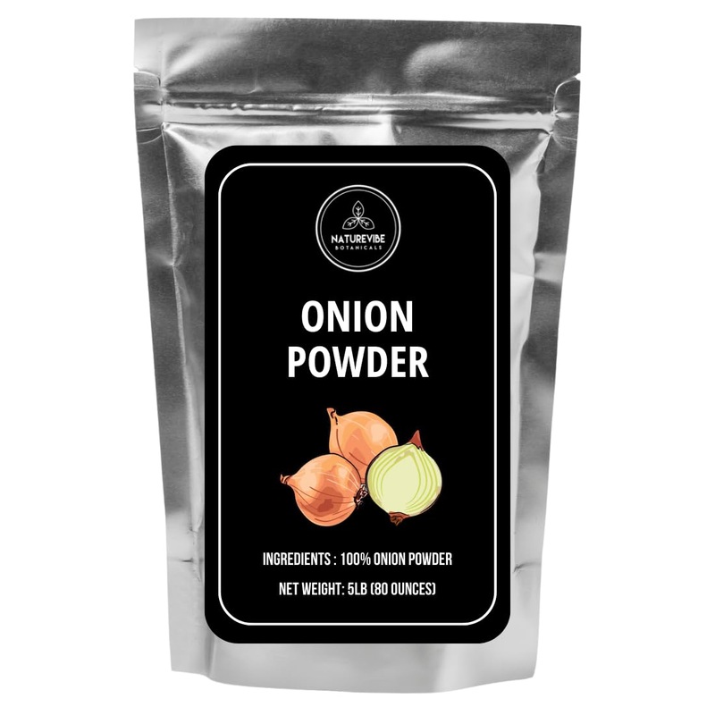 Naturevibe Botanicals Ground Onion Powder 5Lbs | Allium Cepa | Instant Cooking | Adds Spice And Aroma (80 Ounces)