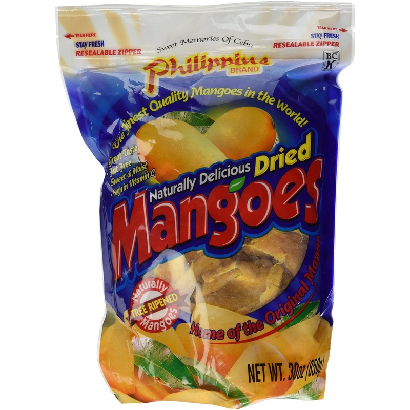 Philippine Brand Naturally Delicious Dried Mangoes Tree Ripened 30 Ounces - Pack Of 2