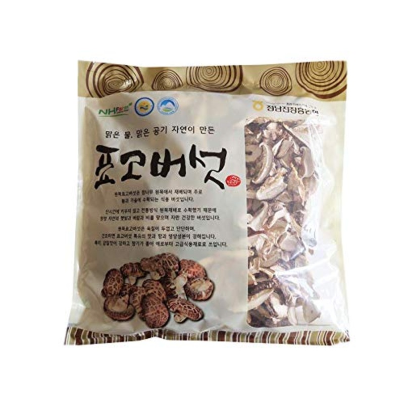 Premium Grade Dried Shiitake Mushroom Slice From Korea, Nonghyup Shiitake Mushroom, 454G 16Oz, Product Of Korea, Outdoor Cultiva