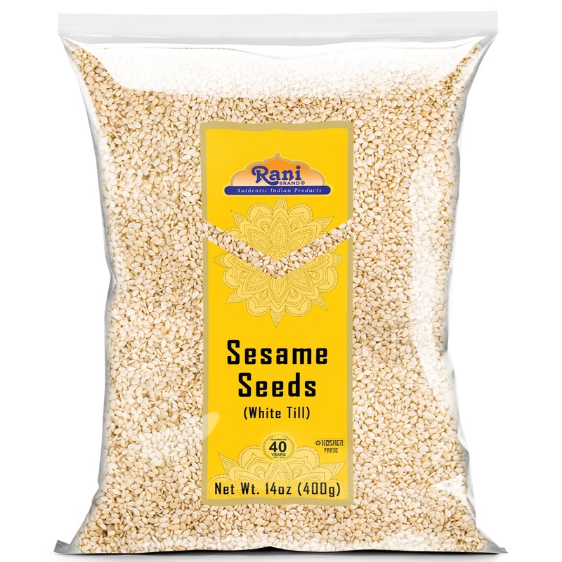 Rani Sesame Seeds Whole White, Hulled (Till) 14Oz (400Gm) ~ All Natural | Gluten Friendly | Non-Gmo | Kosher | Vegan | Indian Or