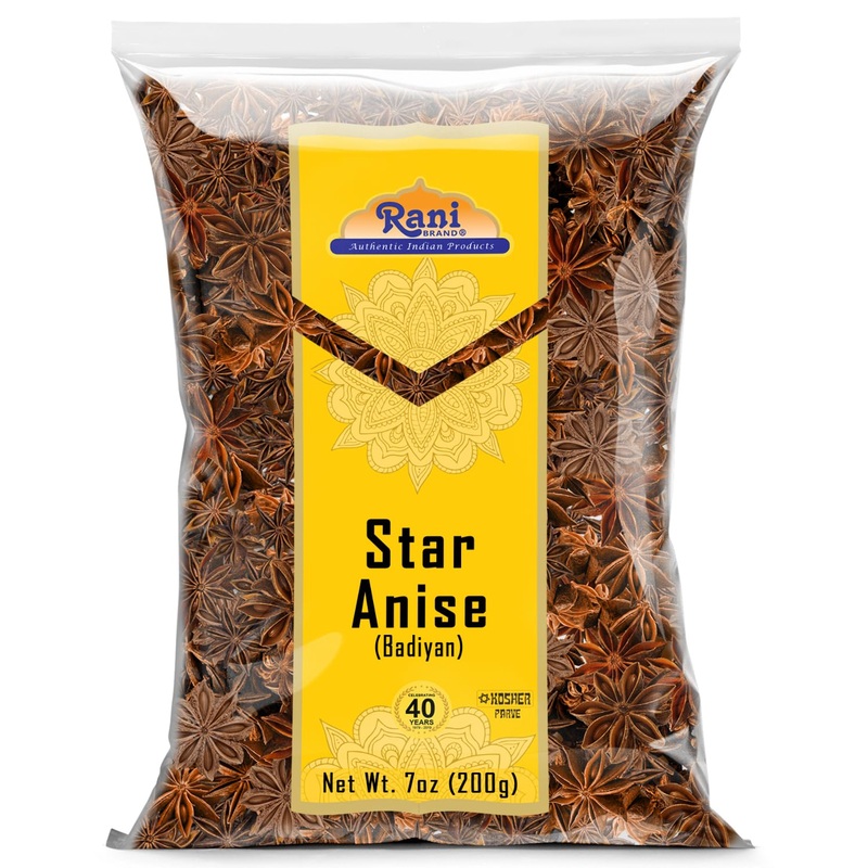 Rani Star Anise Seeds, Whole Pods (Badian Khatai) Spice 7Oz (200G) ~ All Natural | Gluten Friendly | Non-Gmo | Kosher | Vegan |