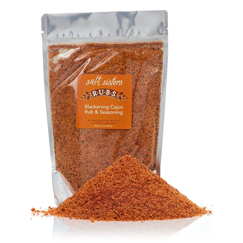 S.A.L.T. Sisters Blackening Cajun Rub & Seasoning | All-Natural, Gluten Free, Msg Free, Non-Gmo | Dry & Wet Rub Seasoning Base |