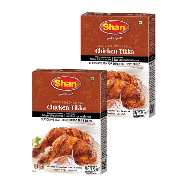 Shan - Chicken Tikka Seasoning Mix (50G) - Seasoning Packets For Tikka Masala (Pack Of 2)