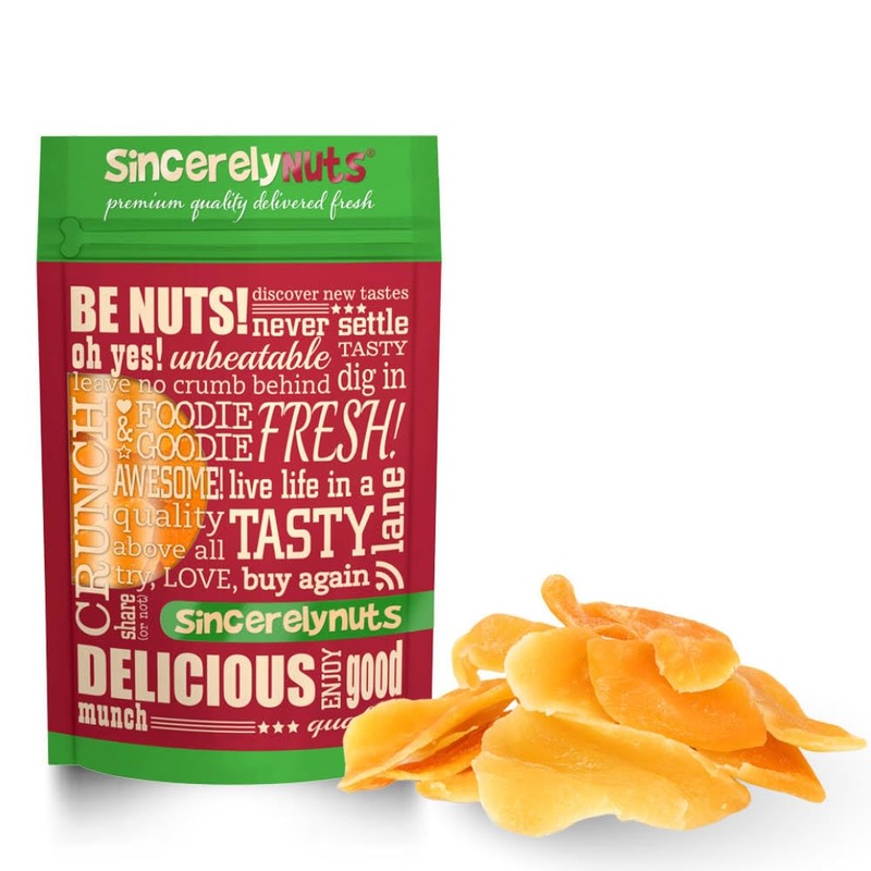 Sincerely Nuts Dried Mango Slices Lightly Sweetened & Unsulfured 3Lb Bag - Antioxidant Rich - Scrumptious Taste - Guaranteed Fre