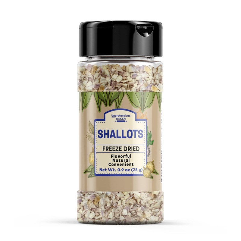 Unpretentious Freeze Dried Shallots, 0.9 Oz, Flavorful, Gluten-Free