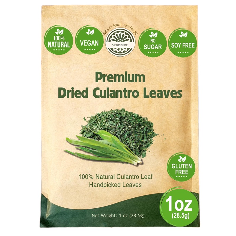 VERDIVIBE Premium Dried Culantro Leaves - 1 oz Pack for Authentic Asian Flavor