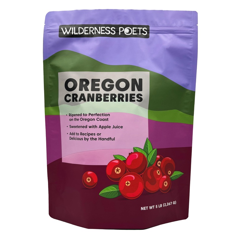 Wilderness Poets Oregon Cranberries (Sweetened With Apples) - Bulk Dried Cranberries - 5 Pound (Pack Of 1)