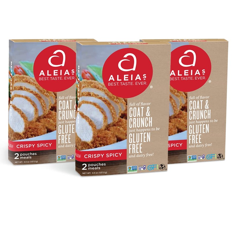 ALEIA'S BEST. TASTE. EVER. Crispy Spicy Coat & Crunch, 4.5oz/3 Pack - Gluten Free, Non-GMO, Dairy Free Breading for Meat &