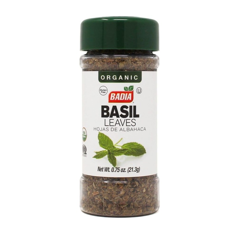 Badia Organic Basil Leaves, 0.75 Oz - Dried Basil For Cooking, Seasoning & Sauces