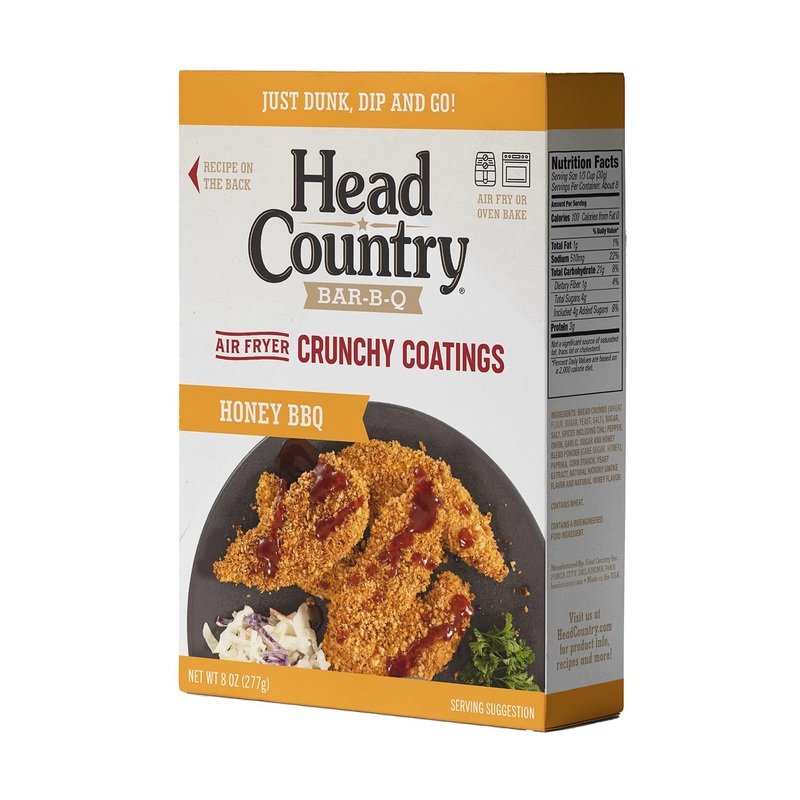 Head Country Air Fryer Crunchy Coating - Honey Bbq | Sweet & Crunchy Coating | For Air Fryer Or Oven Use | 8 Oz.