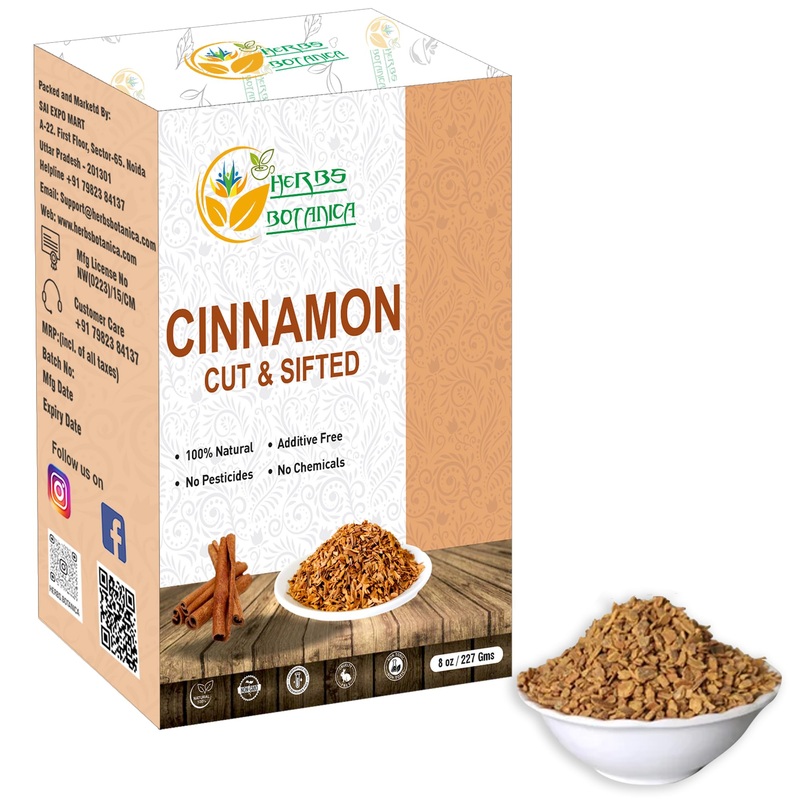 Herbs Botanica Cinnamon Bark Sticks Chips For Baking, Herbal Tea Rich Aroma And Great Flavour Cassia Cinnamon Sticks Cuts Aromat