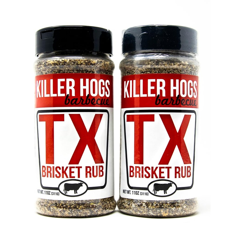 Killer Hogs Bbq Tx Brisket Rub Pack Of 2 Bottles | Championship Bbq And Grill Seasoning For Texas Brisket | Great On Brisket, Ri