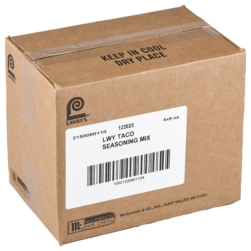 Lawry'S Taco Seasoning Mix, 9 Oz (Pack Of 6) - Six 9 Ounce Packets Of Taco Seasoning Mix, Best For Chicken, Beef, Fish, Pork Or